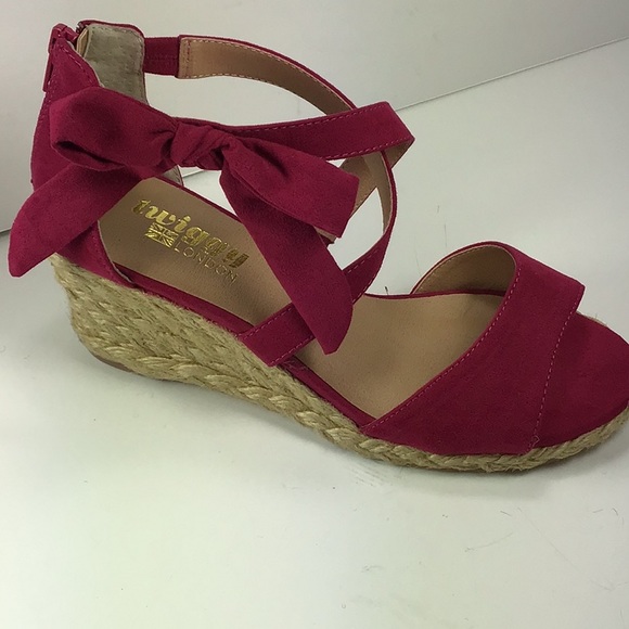 Twiggy London Shoes Espadrille Strap Wedge Sandal Size 6.5 - Picture 5 of 8